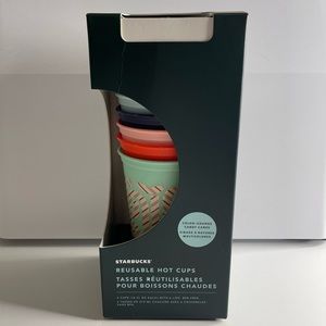 Starbucks Set Color Change Candy Cane Reusable Mugs Set of Six (6)